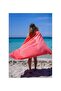 100% Cotton Pink Beach Towel Turning into Beach Bag - 4