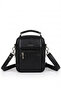 4586 100% Genuine Leather Men's Handbag Crossbody Bag Black - 3