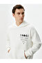 Oversize Hoodie with Printed Slogan on the Back and Kangaroo Pocket