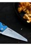 Fieldchef Folding Pocket Knife Blue, 10cm Stainless Steel 18/8 Food-Grade Camping Knife with Locking Blade, G10 Handle, Foldable Design & Nylon Carry Case for Outdoor Cooking & Survival - 6