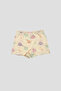 Girl's Patterned Premium Cotton Combed Cotton 2-Piece Boxer Shorts Set - 4