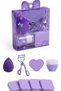 8-Piece Purple Makeup Sponge, Brush, and Eyelash Curler Set - 6