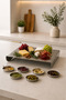 Stainless Steel Gourmet Presentation Set / Cheese Plate 20X30X5 cm - 2 Sauce Bowls