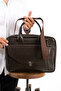 Genuine Leather Laptop and Briefcase Bag, Large Multi-Compartment, Brown Color