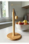 Bamboo Paper Towel Holder – Stylish and Natural Design with Non-Slip Base - 2