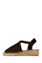 Women's Brown Suede Leather Espadrille 26Sfd206610 - 3