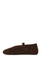 Women's Brown Mesh Suede Leather Ballerinas 26Pfd271310 - 3