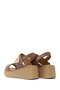 Women's Mink Wedge Heeled Ankle Elastic Suede Leather Comfort Sandals 26Sfd342210 - 7