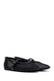 Women's Black Mesh Buckle Ballerinas 26Pfe485014 - 2