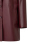 Emma Women's Burgundy Long Leather Coat 25Wge5606U4 - 4