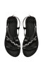 Women's Black Knitted Detailed Sandals 26Sfe461014 - 4