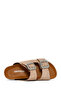 Women's Powder Stone Buckle Suede Leather Slippers 25Sfd 150110 - 8