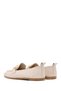 Women's Beige Buckle Leather Shoes, Masculine Loafers 26Pfd200018 - 6