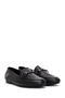 Women's Black Buckle Leather Shoes, Masculine Loafers 26Pfd290118 - 2