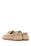 Women's Beige Tasseled Suede Leather Loafer 26Pfd221110 - 6