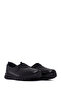 Women's Black Stone Detailed Leather Comfort Shoes 25Afd500918 - 3