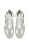 Men's White Lace-Up Sports Shoes, Leather Sneaker 26Sfd681314 - 4