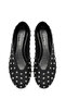 Women's Black Stone Shoes, Leather Ballerinas 26Pfd220218 - 4