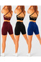 3-Pack Briza Seamless Scrunch High Waist Sports Shorts