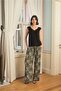 Floral Leaf and Ethnic Patterned Lace 3-Piece Pajama Set - 7