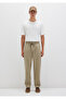 Beige Trousers with Stitching Detail 0010477-86749 - 4