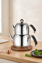 Lotus Mini Size Stainless Steel Teapot 2.35 Lt (0.85+1.5Lt) with Strainer - 2