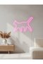 Kedi Figürlü LED Neon Duvar Tablosu | Pembe Aydınlatmalı Modern Dekor | Farklı Boyut Seçenekli Salon Hediye - 4