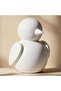 تمثال طائر من البولي ريزين للديكور 9.5×9×12 سم - أبيض