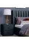 Emirates Double Drawer Night Stand-chanel~dark Grey
