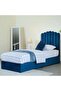 ANNA SINGLE BED VELVET BLUE 90X200 CM - 3