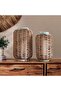 Ines Metal Lantern 24.8x24.8x49cm - Brown - 4