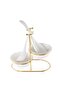 Lesie 4-Piece Serving Spoon With Stand - White - 3