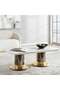 Nodrea Coffee Table Marble - White & Gold