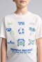100% Cotton Printed Short Sleeve Top Shorts Bottom 2-Piece Pajama Set for Boys H8197A826Hs - 2