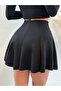 Black Pleated Mini Skirt - 6