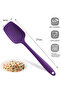 Set of 4 Silicone Spoons - Large Size, Fireproof and Scratchproof, Purple-Fuchsia-Turquoise-Red 27 cm - 2