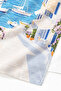 Luxury Beach Towel with Mediterranean Sea View - Bohemian Marine Blue and White Quick-Dry Microfiber Towel - 5