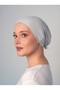 Lycra Comfortable Practical Anti-Sweat Seamless Hijab Bonnet Ready-To-Wear Bonnet - Light Gray - 3