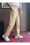 Men's Summer Comfortable Fit Loose Beige Linen Trousers - 3