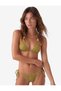 Textured String Bikini Bottom with Side Ties - 2