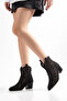 Black Lace Fabric Western Cowboy Short Summer Boots - 5