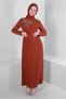 STONE EMBROIDERED STRAIGHT CUT DRESS 43520 - 2
