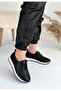 Women's Sneaker Sports Shoes Black Skin Comfortable Casual Tone