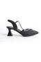 Papuç Sepeti 028 Women's Stone Detailed Open Back 6 cm Heeled Shoes - 4