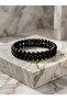 Double Onyx Black Steel Premium Masculine Men's Bracelet 01835 - 2