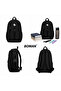 Bag Black Multi-Compartment Waterproof Sports Course Laptop Travel and Daily Use Backpack - 5