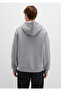 Seal Logo Embroidered Hooded Zippered Gray Sweatshirt 066979-34686 - 5