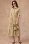 Button Closure Polka Dot Patterned Cotton Dress Çağla 9466-E - 4