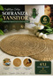 6-Piece Wicker Plate Knitting - American Serving Bamboo Tableware Pot Mat Fireproof