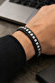 Premium Natural Stone Design Leather Bracelet Series – Real Natural Stone Hematite - 2